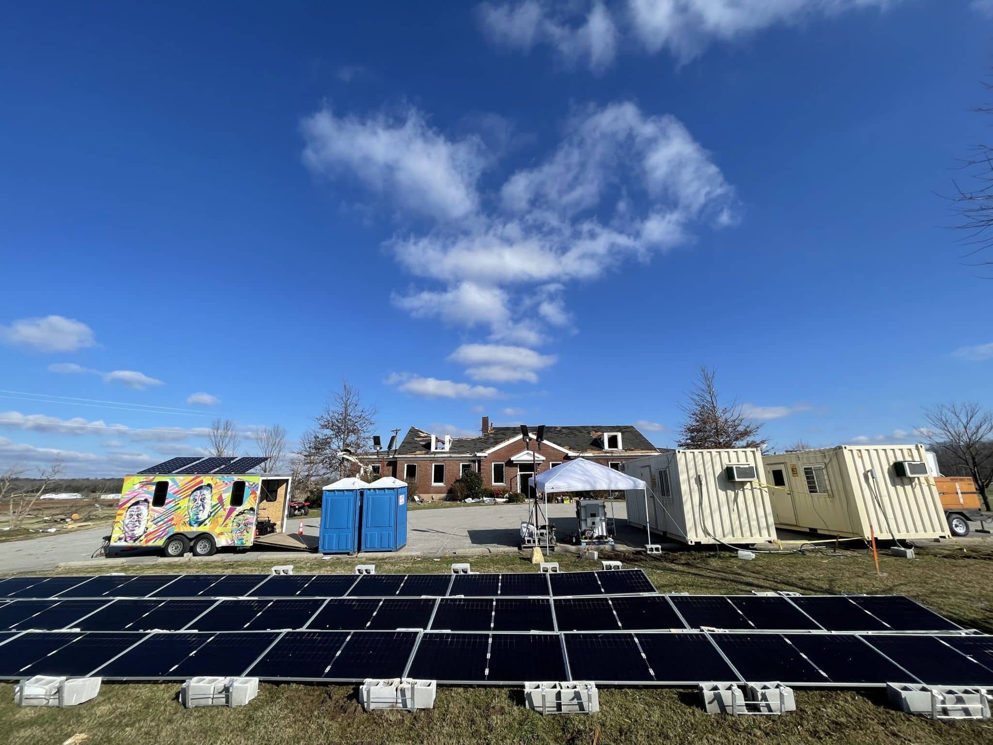 Temporary solar system & Tesla Powerwall installation in Mayfield