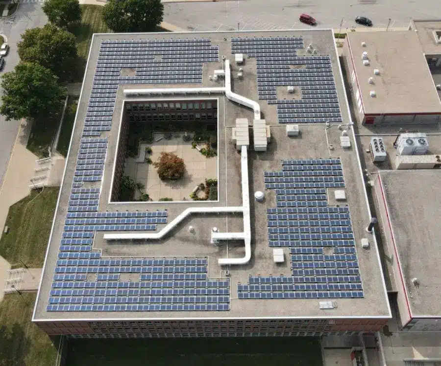 363 kW Northside Middle School Solar Install in Columbus, Indiana