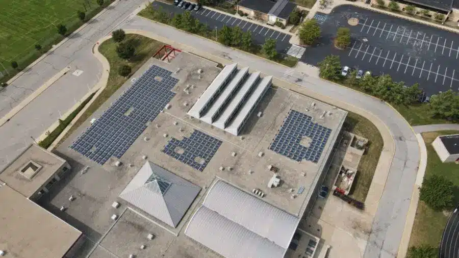 363 kW Northside Middle School Solar Install in Columbus, Indiana