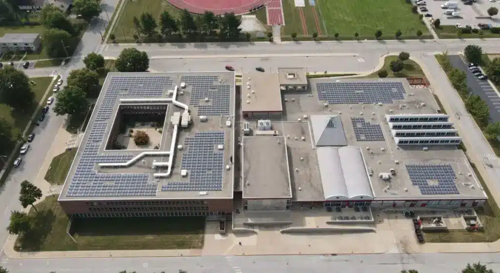 363 kW Northside Middle School Solar Install in Columbus, Indiana