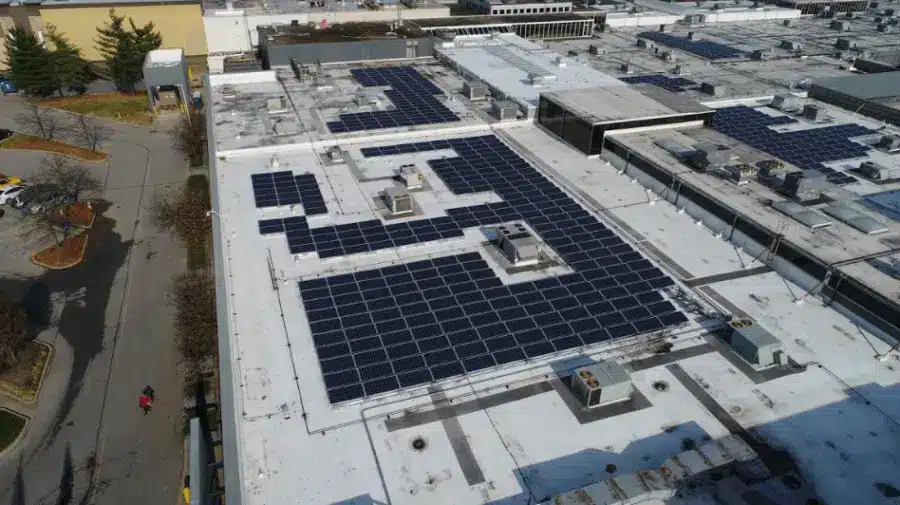 1.28 MW Commercial Solar Install on Shopping Mall in Louisville, Kentucky