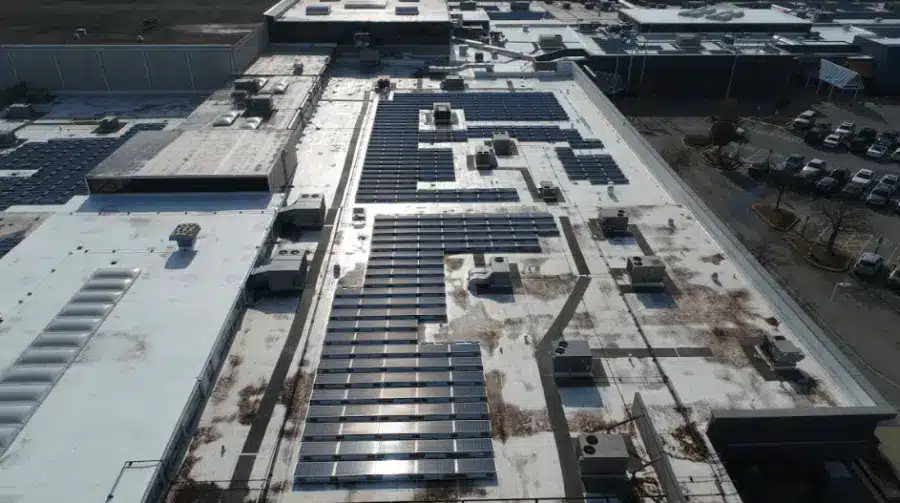 1.28 MW Commercial Solar Install on Shopping Mall in Louisville, Kentucky