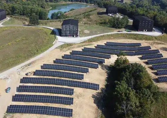 Distillery solar in Kentucky: 500 kW bifacial ground-mount array at Star Hill Farm in Loretto, Kentucky